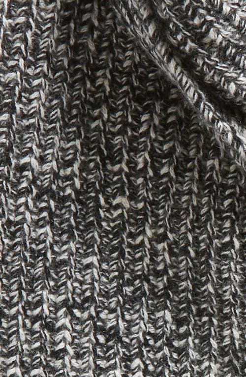 Vince Marl Shaker Stitch Wool & Cashmere Scarf In Black/cream