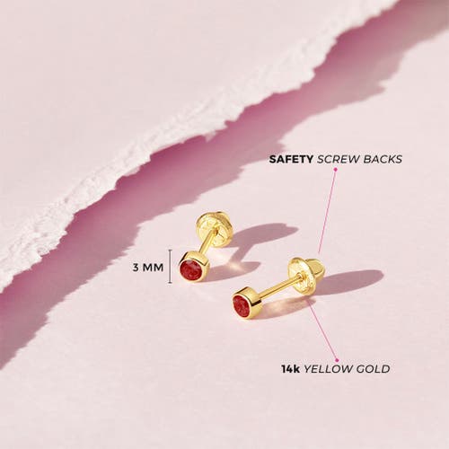 In Season Jewelry 14k Tiny Cubic Zirconia Birthstone Earrings In January