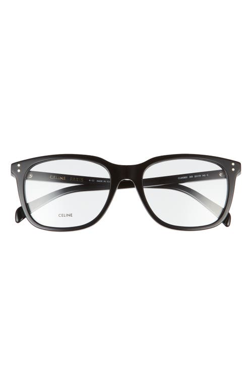CELINE 56mm Rectangular Optical Glasses in Black at Nordstrom