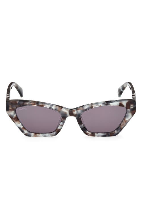 Max Mara 52mm Cat Eye Sunglasses in Coloured Havana/Smoke Mirror