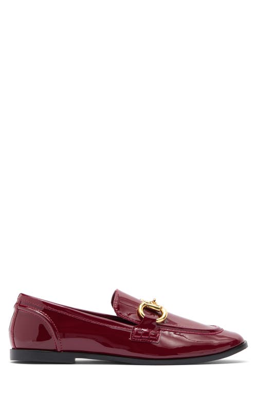 Jeffrey Campbell Addie Bit Loafer In Cherry Red Patent-gold