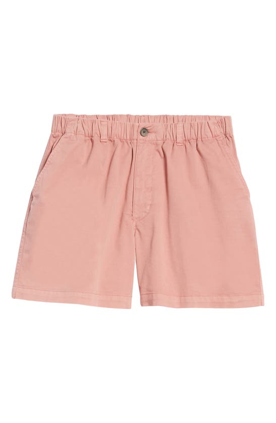 Shop Vintage 1946 Snappers Elastic Waist 5.5 Inch Stretch Shorts In Brick