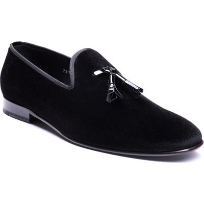 Jared Lang Luca Tassel Loafer, Black