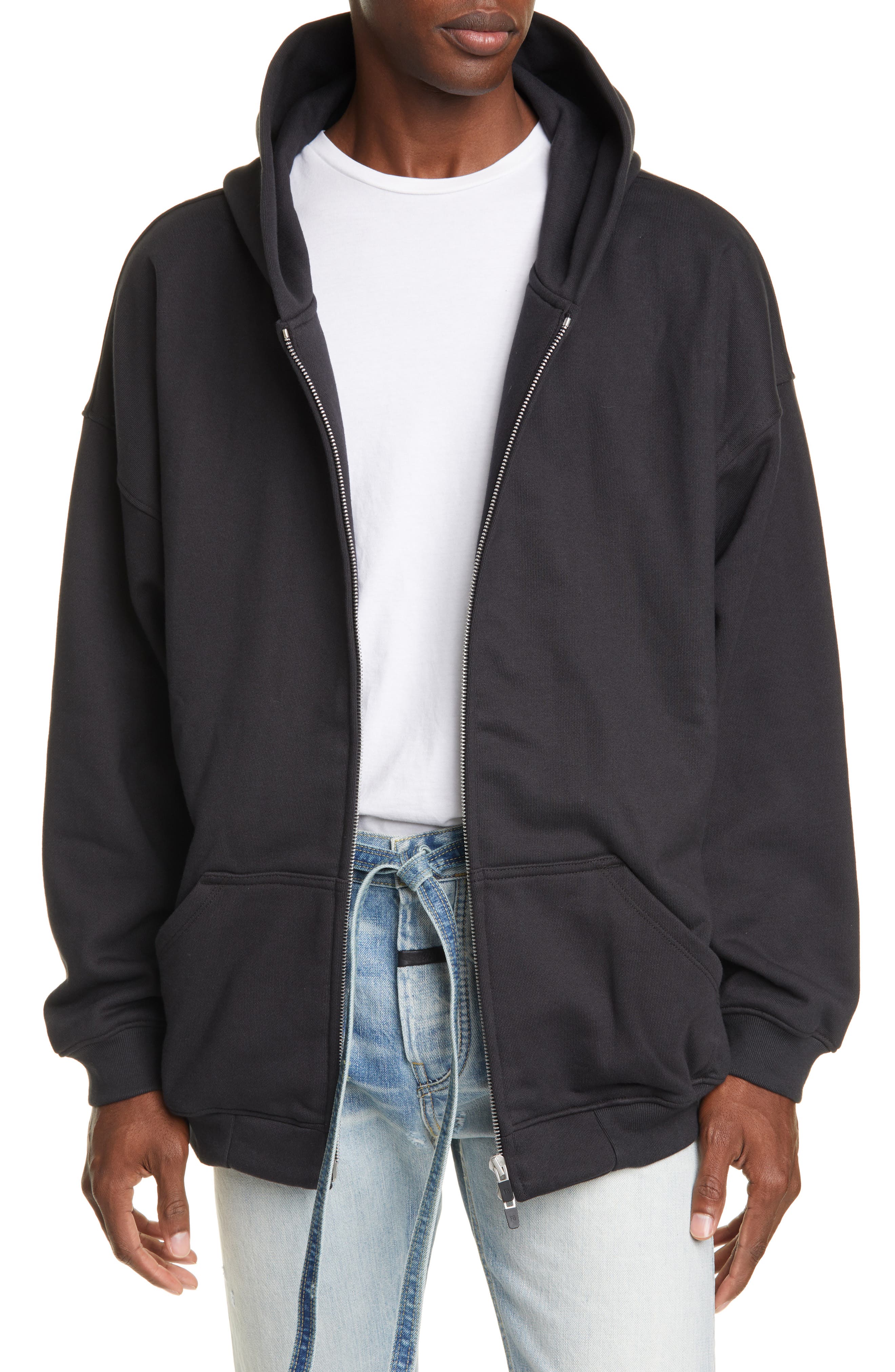 zip up oversized hoodie
