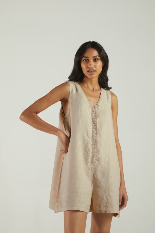 Reistor Romp And Play Romper In Beige
