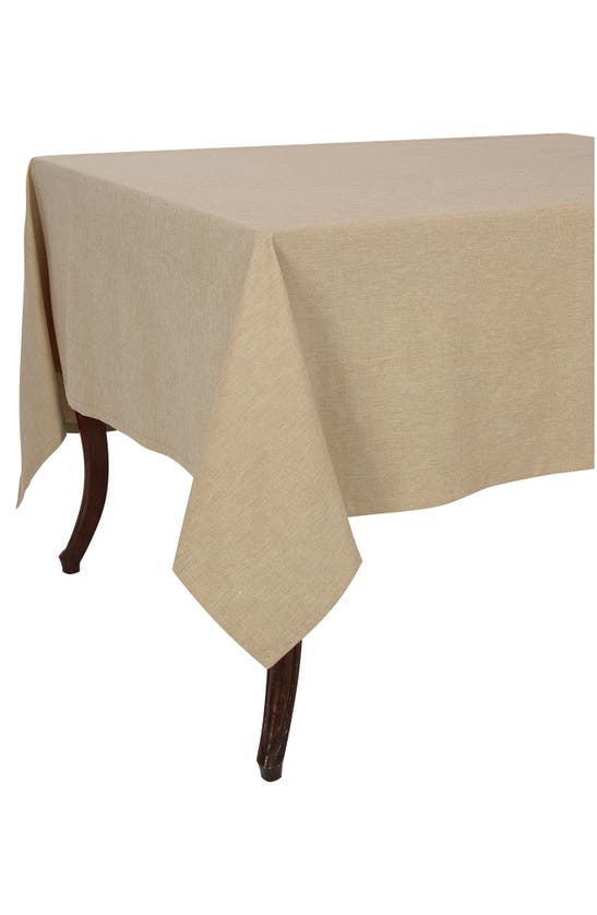 Kaf Home Cotton Chambray Tablecloth In Flax