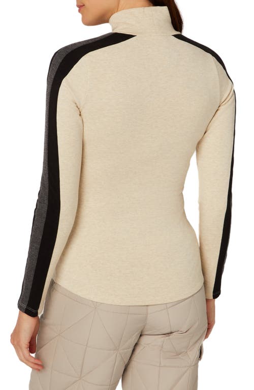 Shop Alp N Rock Après All Day Mock Neck Top In Heather Ivory