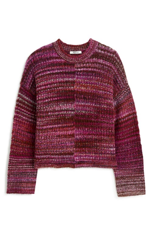 Madewell Space Dye Crewneck Sweater in Spacedye Verbena 