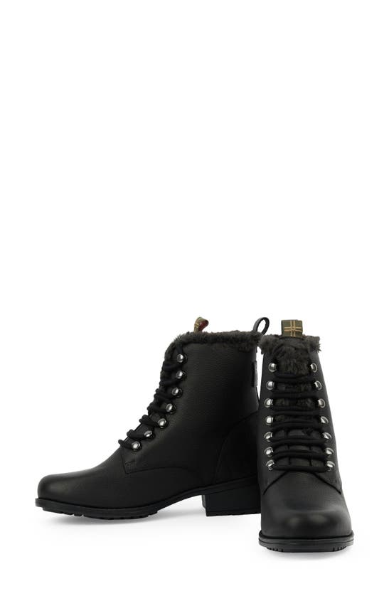 Barbour Meadow Faux Fur Lined Chelsea Boot In Black
