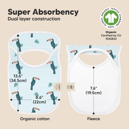 Keababies 8-pack Hallo Drool Bibs In Wildscape
