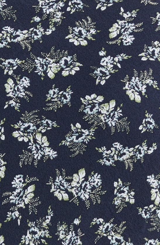 Treasure & Bond Floral Bias Cut Midi Skirt In Navy- Beige Lillith Floral