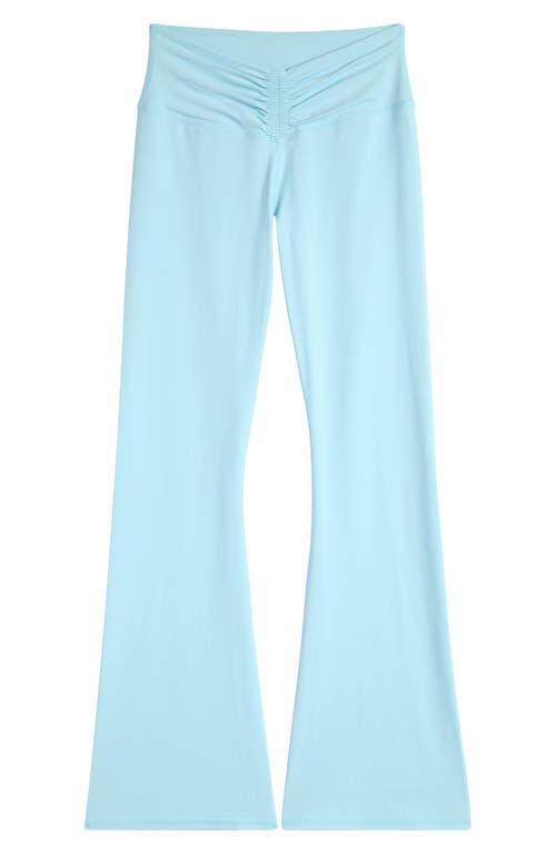 Shop Zella Girl Kids' Friday Vibes High Waist Flared Leggings In Blue Aqua