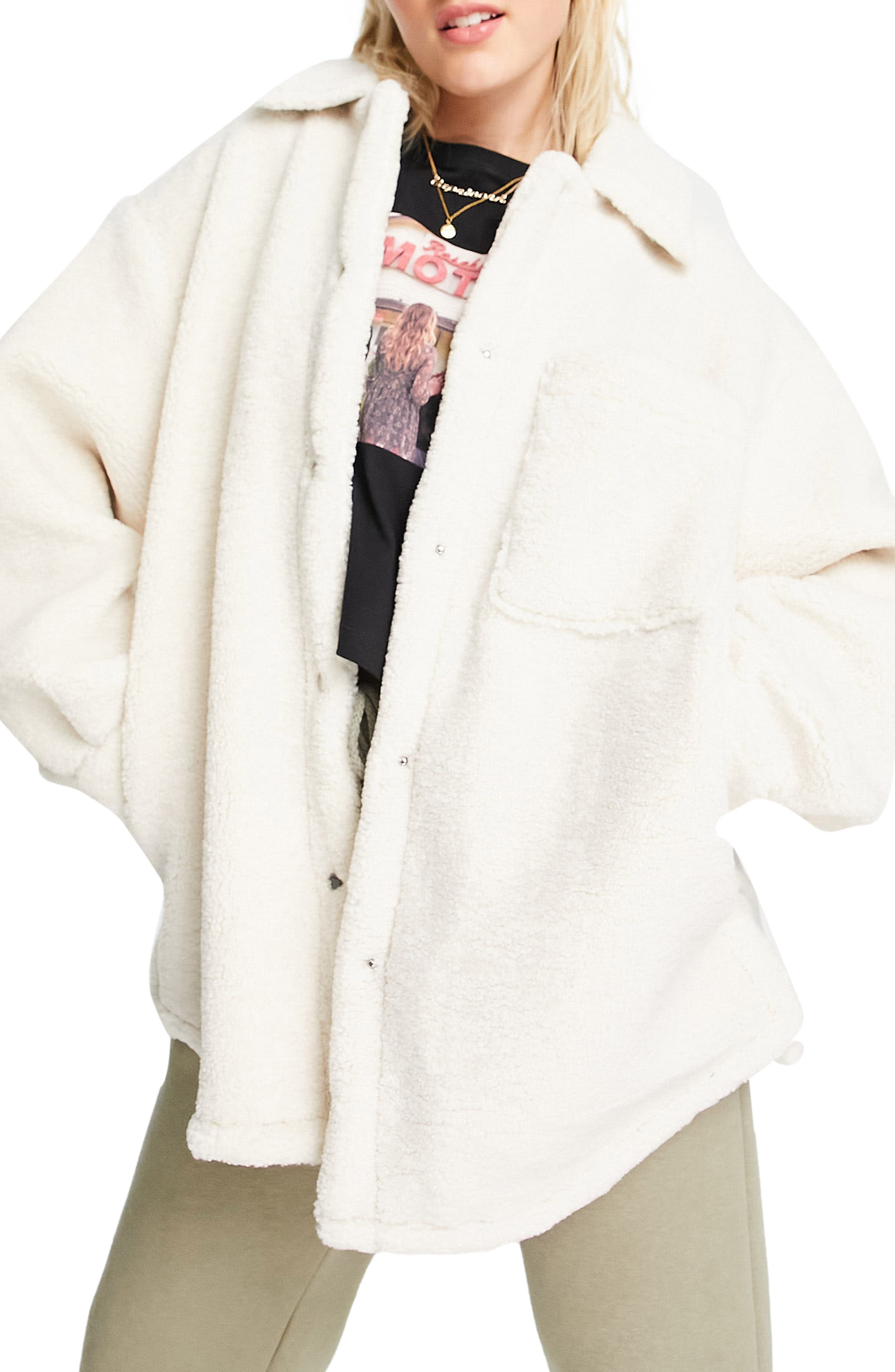 topshop fleece jacket