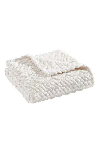 Nautica Declan Sherpa Reversible Throw Blanket In Beige