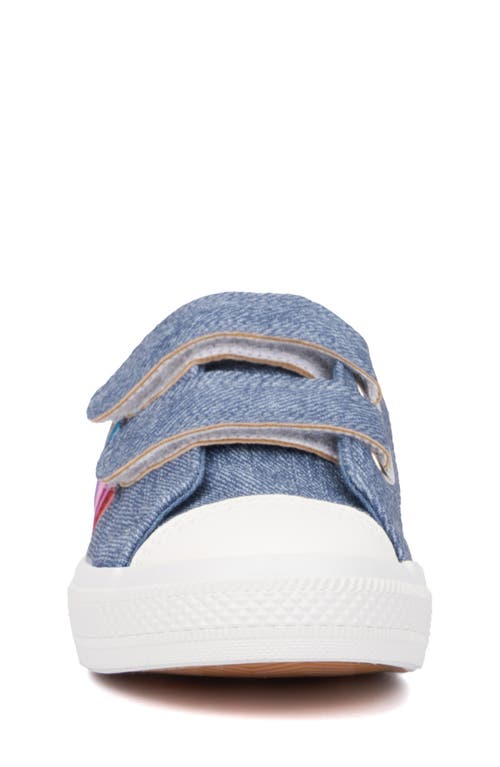 Olivia Miller Kids' Metallic Rainbow Sneaker In Blue Multi