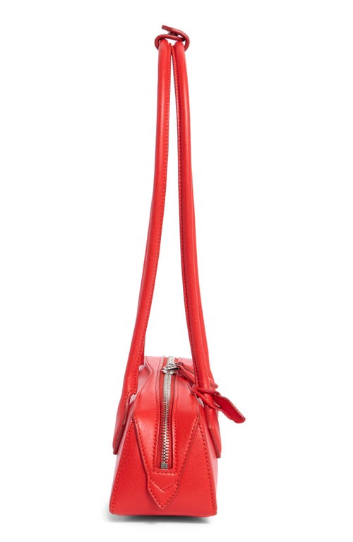 Alaïa Alaia Rouge Vif Le Teckel Small Leather Top-handle Bag In Rouge Vif