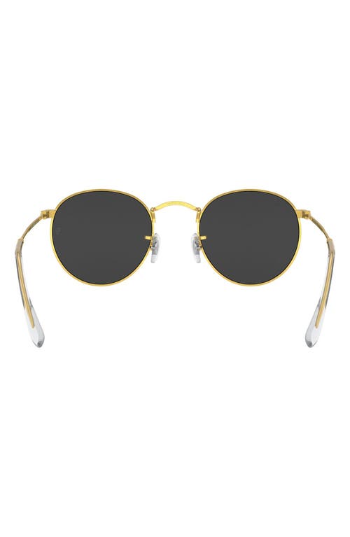 Shop Ray Ban Ray-ban 47mm Small Polarized Round Sunglasses In Gold/black