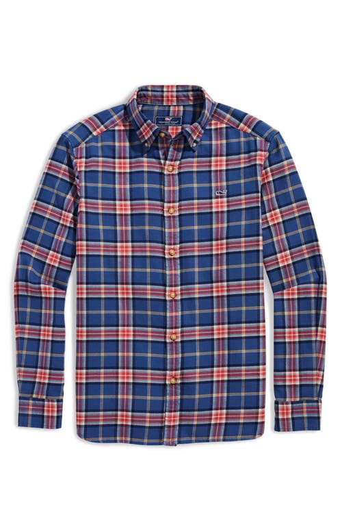 VINEYARD VINES VINEYARD VINES PLAID WHALE FLANNEL BUTTON-DOWN SHIRT 