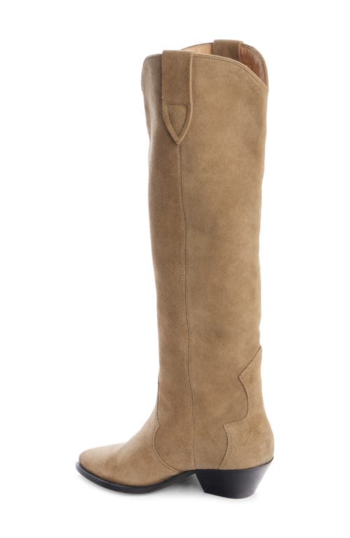 Shop Isabel Marant Denvee Tall Western Boot In Taupe