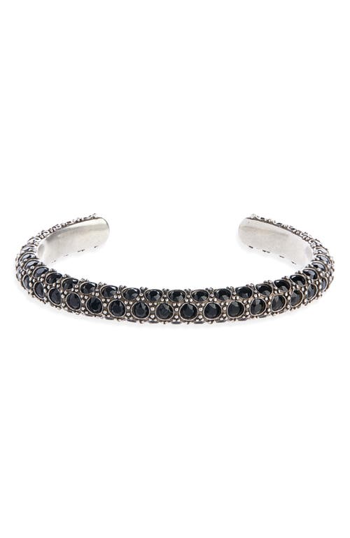 Isabel Marant Funky Ring Cuff Bracelet In Black/silver