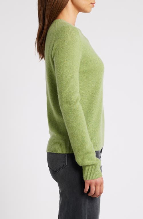 Caslonr Caslon(r) Cashmere Crewneck Sweater In Olive Epsom