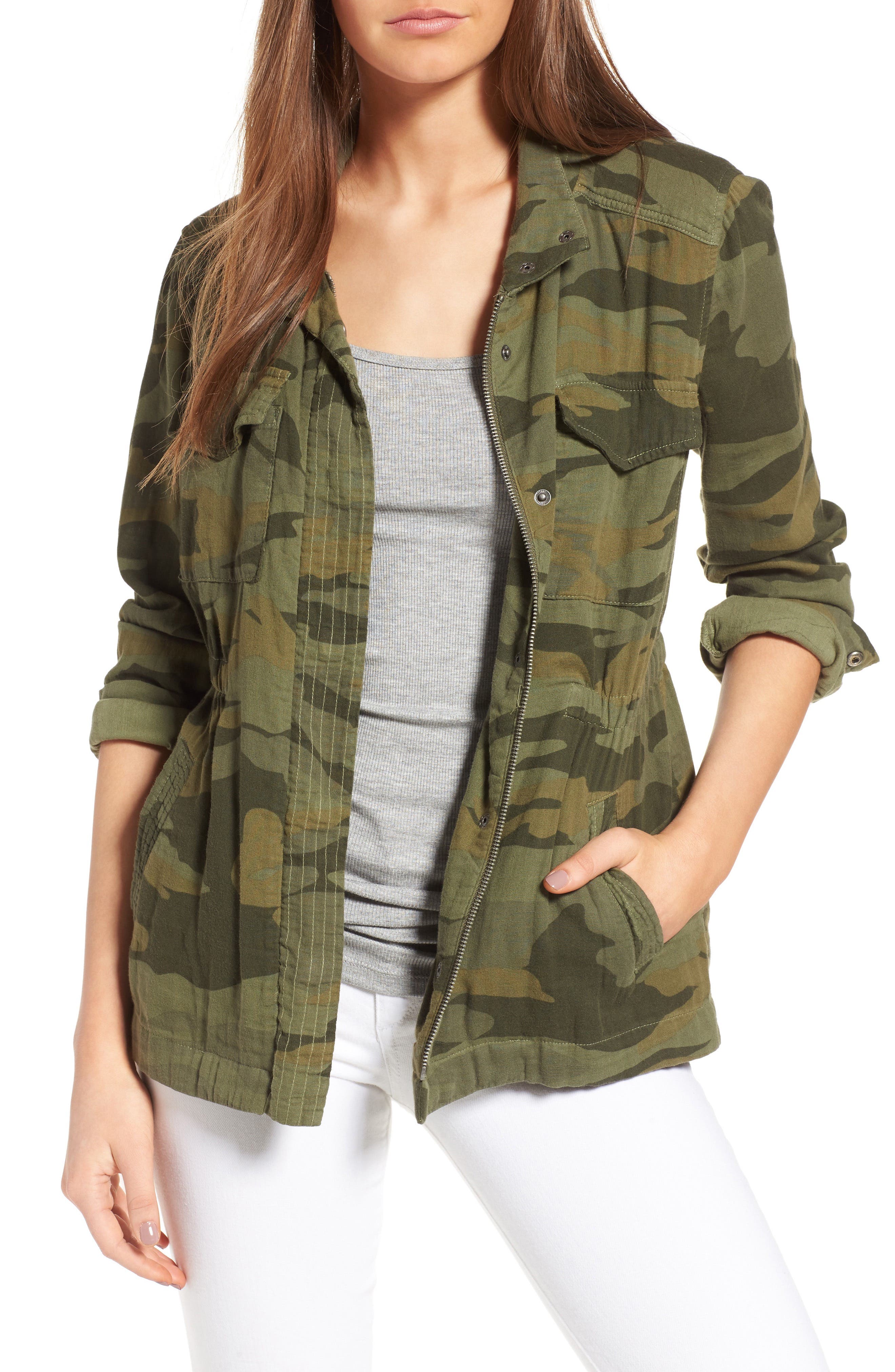 Splendid Camo Print Military Jacket Nordstrom