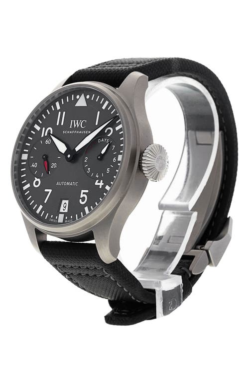 Shop Watchfinder & Co. Iwc  2015 Big Pilots Automatic Leather Strap Watch, 46mm In Silver