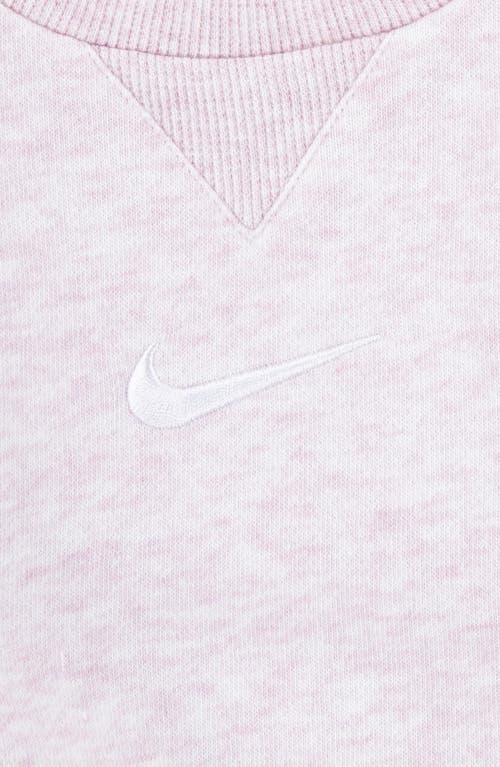 Nike Fleece Sweatshirt & Joggers Set In Pink Foam Heahter