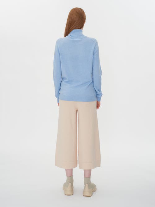 Shop Gobi Cashmere Classic Turtle Neck In Light Blue