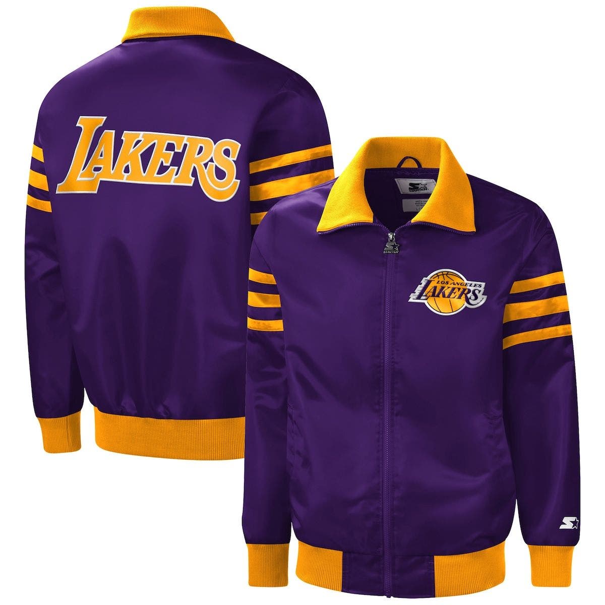 lakers varsity jacket purple