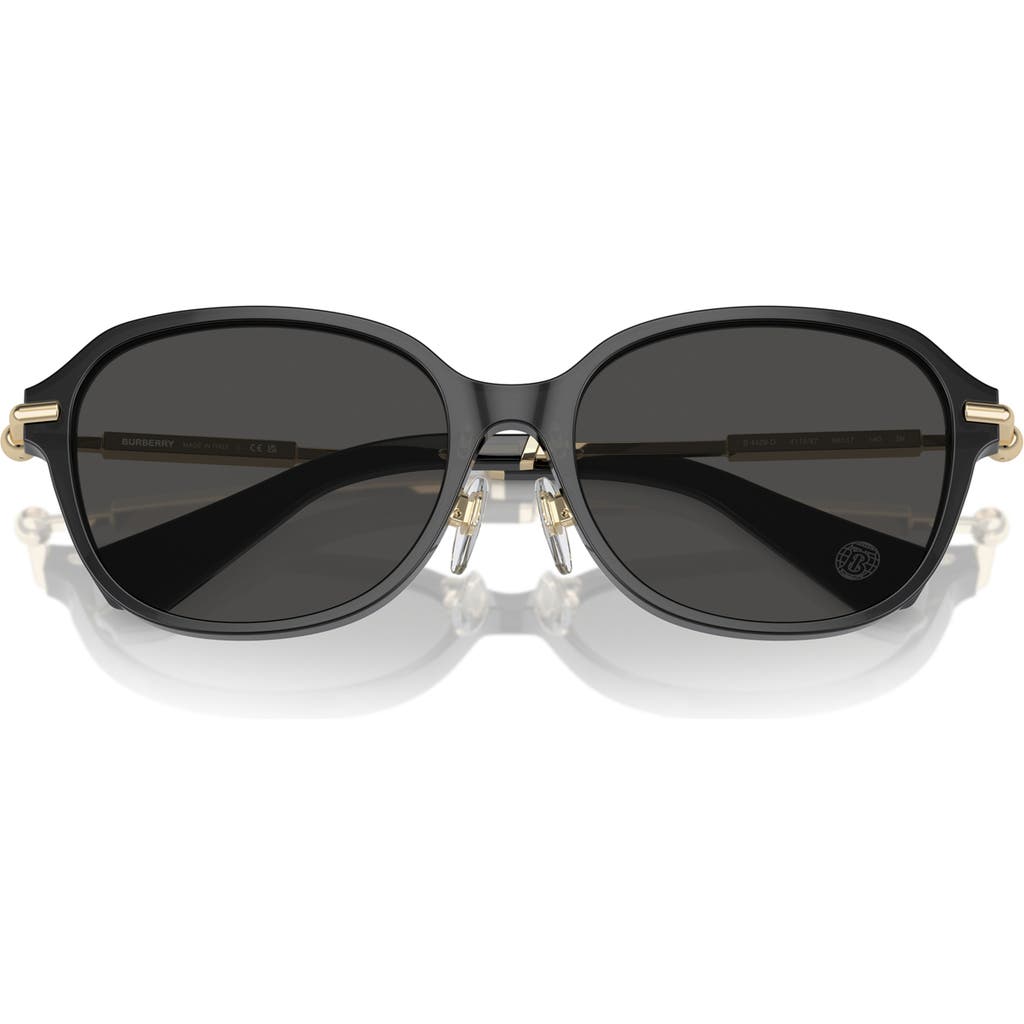 Burberry 56mm Cat Eye Sunglasses In Black