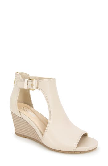 Reaction Kenneth Cole Gracie Wedge Sandal In Ecru