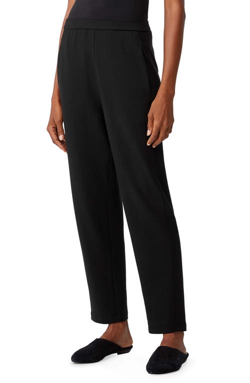 Eileen Fisher Slouch Fleece Ankle Pants in Black at Nordstrom, Size Xx-Small
