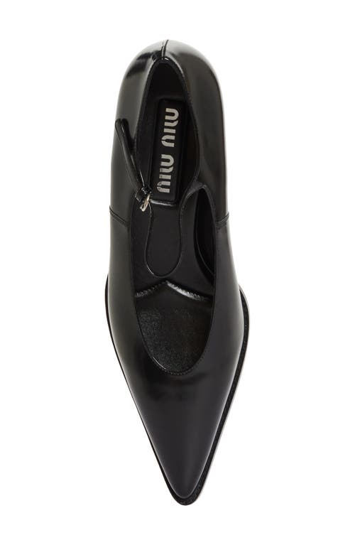 Shop Miu Miu Kitten Heel Mary Jane Pump In Nero