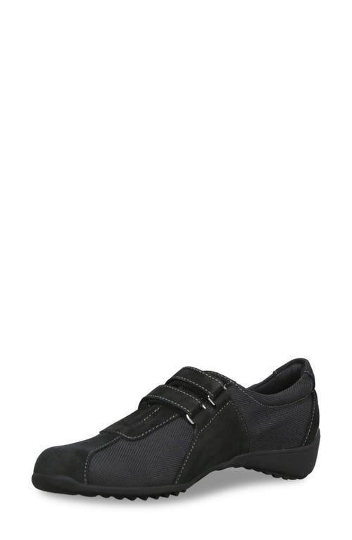 Munro Joliet Sneaker In Black Fabric/suede