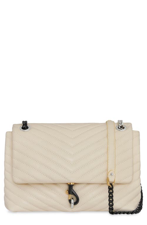 Shop Rebecca Minkoff Edie Quilted Leather Convertible Shoulder Bag In Chantilly