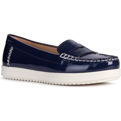 Geox Genova Moc Toe Loafer, Blue