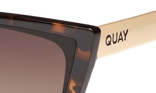 Quay Australia Call The Shots Remixed 43mm Gradient Cat Eye Sunglasses In Neutral Tortoise/brown