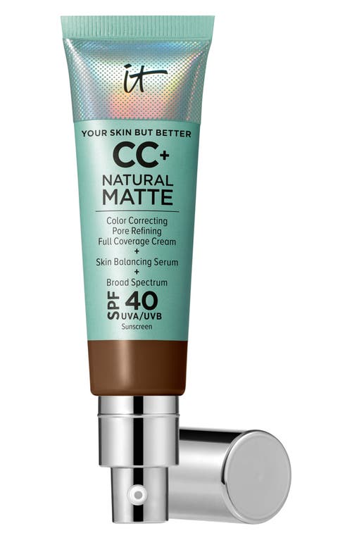 IT Cosmetics CC+ Natural Matte Color Correcting Full Coverage Cream in Neutral Deep at Nordstrom