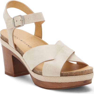 Lucky Brand Harvia Platform Sandal, White