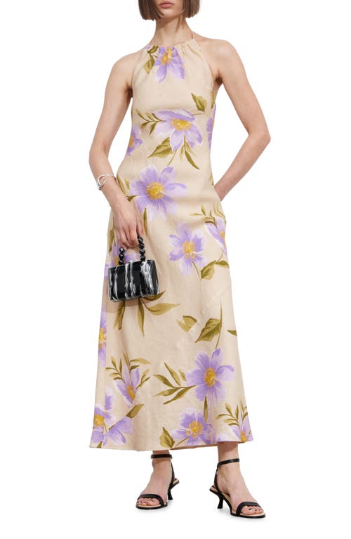 & Other Stories Floral Linen Halter Maxi Dress Sander Print at Nordstrom,