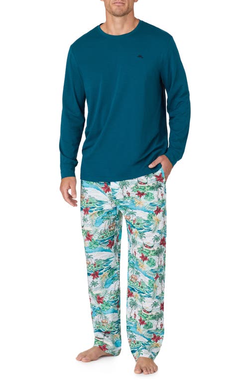 Tommy Bahama Long Sleeve Pajamas In Bluemulti