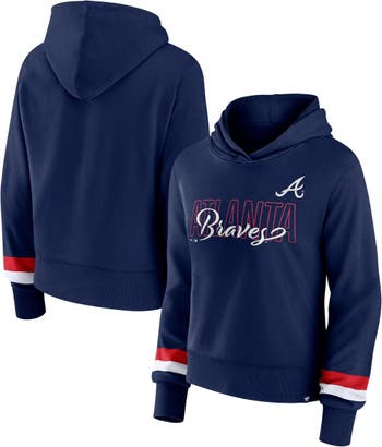 Mens ATLANTA BRAVES Pullover Hooded Hoodie SWEATSHIRT BLACK All