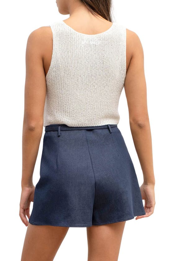 BLU PEPPER BLU PEPPER V-NECK RIBBED TANK