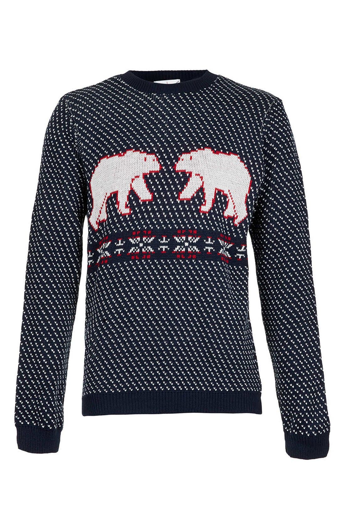 Topman Polar Bear Nordic Crewneck Sweater Nordstrom