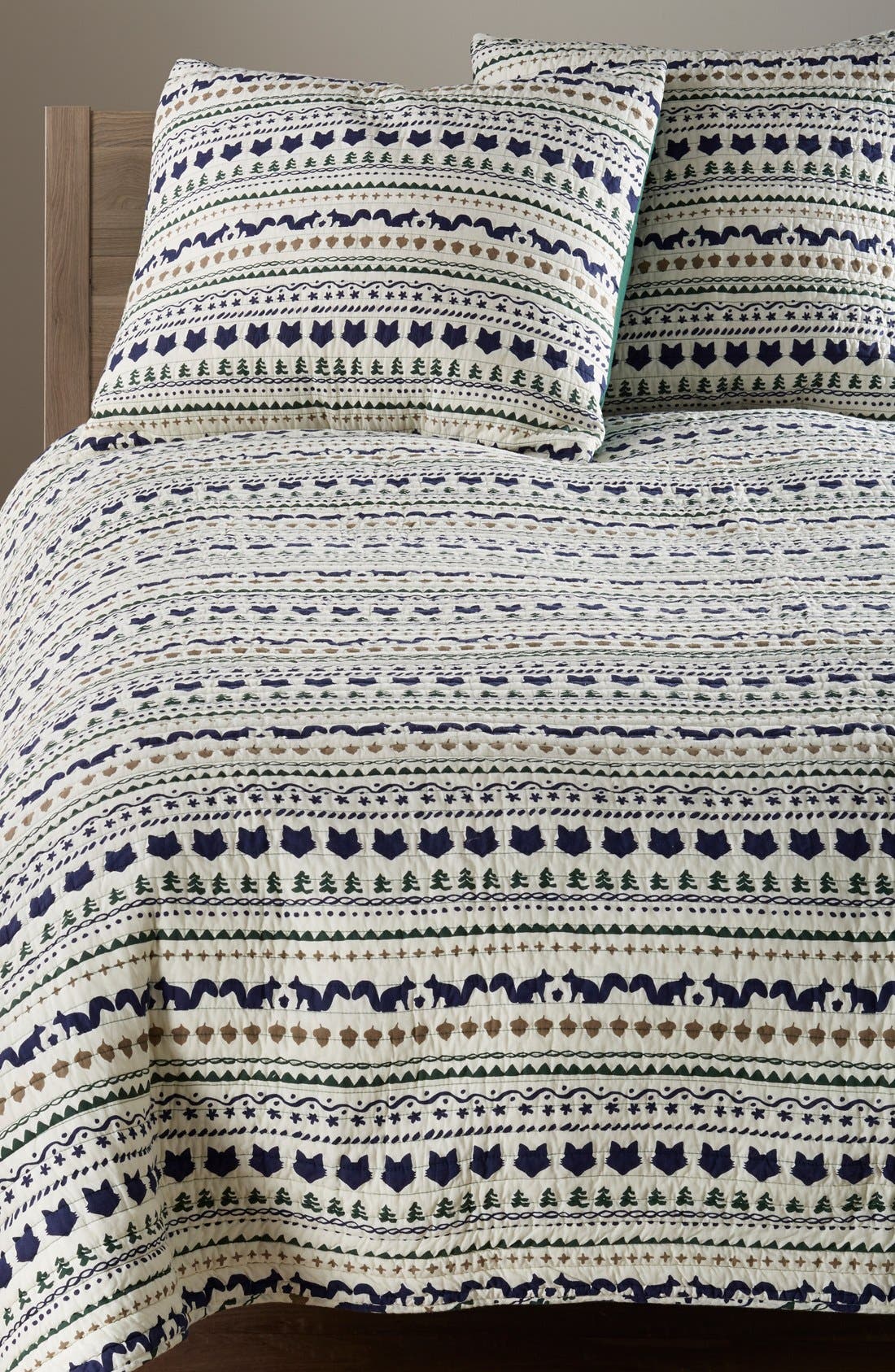 Nordstrom at Home Fair Isle Stripe Reversible Cotton Quilt Nordstrom