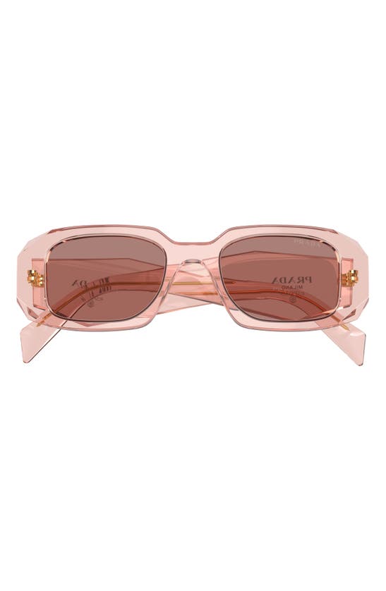 Prada 51mm Rectangular Sunglasses In Lite Brown