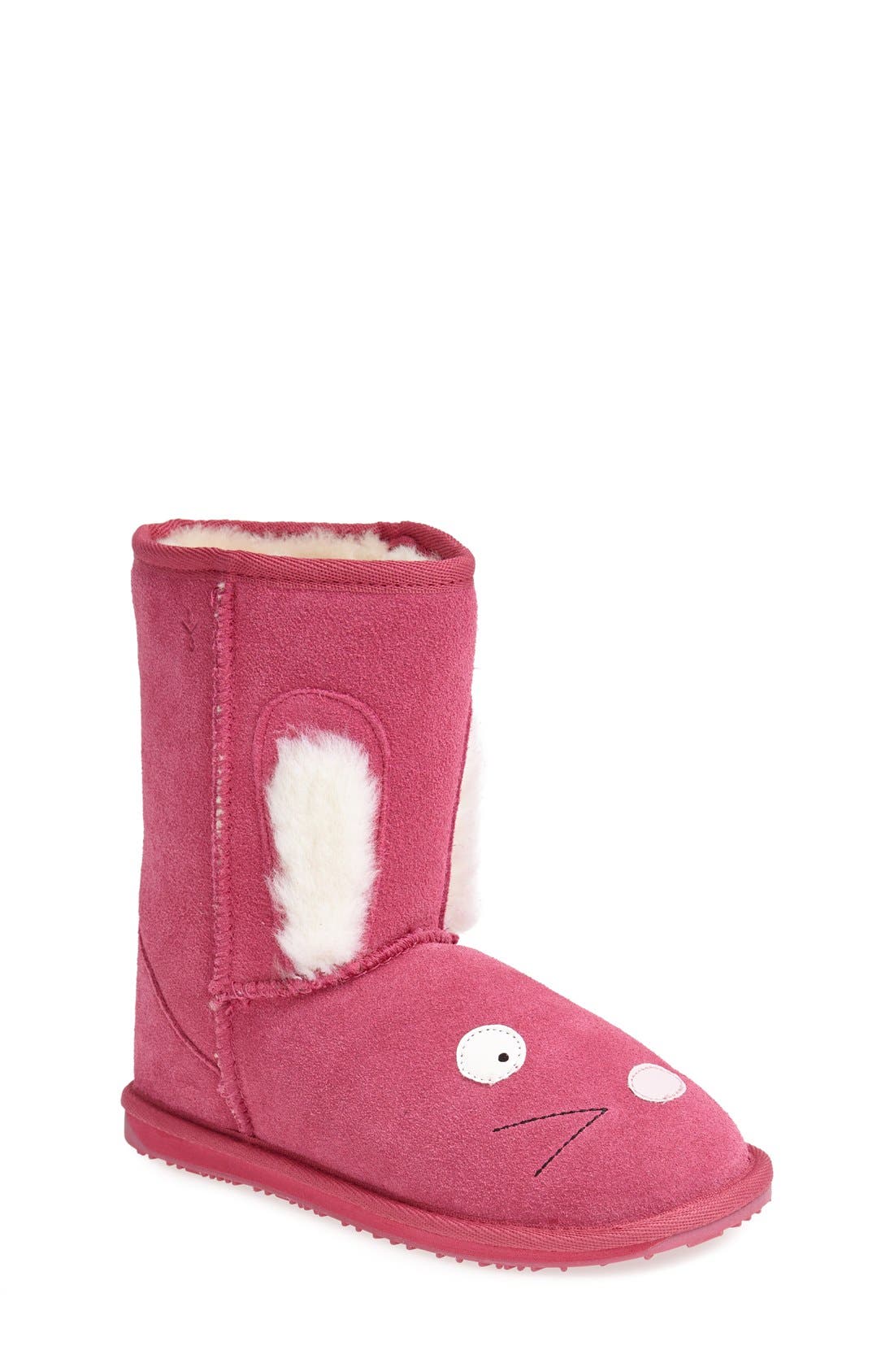 EMU Australia 'Little Creatures Pink Rabbit' Boot (Toddler, Little