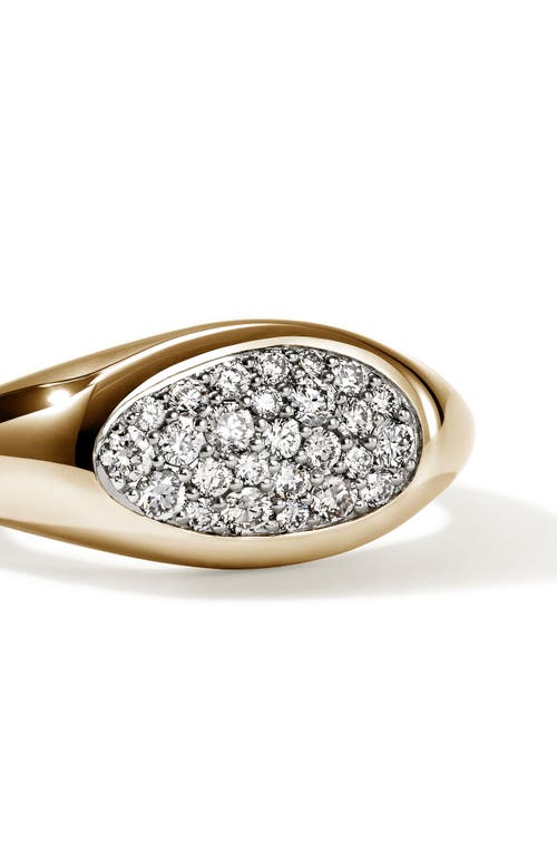 John Hardy Small Pebble Ring, Gold, Diamonds In Gold