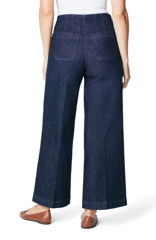 Spanx Zero Waistband Cropped Wide Leg In Raw Indigo Wash